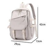 2Pcs/set Waterproof Nylon Backpack School Bag for Girls Boys Large Capacity