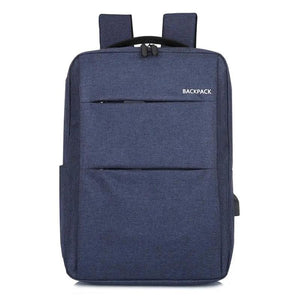 Men Laptop Backpack with USB Interface Waterproof School Bag