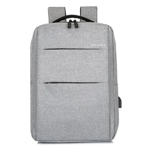 Men Laptop Backpack with USB Interface Waterproof School Bag