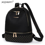 Anti Theft Rivet Backpack School Bag Large Capacity Shoulder Bag