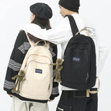 Canvas Anti Theft Backpack Solid School Bags Large Capacity