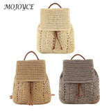Women's Straw Backpack Shoulder Beach Bag Top Handle Woven Casual Bags