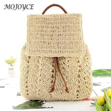 Women's Straw Backpack Shoulder Beach Bag Top Handle Woven Casual Bags