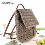 Women's Straw Backpack Shoulder Beach Bag Top Handle Woven Casual Bags