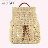 Women's Straw Backpack Shoulder Beach Bag Top Handle Woven Casual Bags