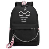 Letters Print School Bag Girl Student Backpack