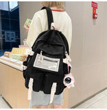 Waterproof Nylon Women Backpack for Girl Student Schoolbag