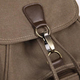 Vintage Canvas Backpack for Women Drawstring Shoulder Bag for Girls
