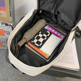 Big Student Backpack Letter Rucksack Girls School Bag High Capacity Women Backpa