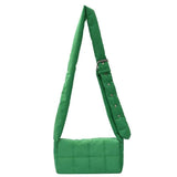 Padded Shoulder Bag Woven Messenger Bag for Women