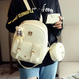 Women's Leather Backpack Female Children's Travel Backpack