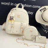 Women's Leather Backpack Female Children's Travel Backpack