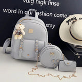 Women's Leather Backpack Female Children's Travel Backpack