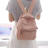 Purple Waterproof Backpack Women Large-capacity School Bag