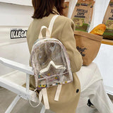 Transparent Sequins Girl's Backpack Waterproof PVC Mini Travel Bag