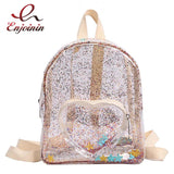 Transparent Sequins Girl's Backpack Waterproof PVC Mini Travel Bag