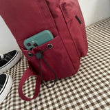 Nylon Backpack Women School Backpack Teen Girl School Bags Female