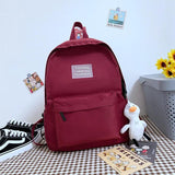 Nylon Backpack Women School Backpack Teen Girl School Bags Female