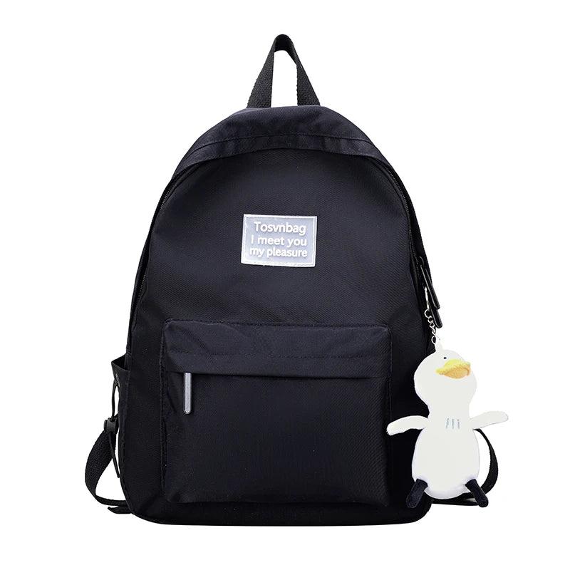 Nylon Backpack Women School Backpack Teen Girl School Bags Female