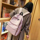 Women's Casual Nylon Backpack School Bags for Teenagers Travel