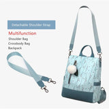 Purple Flower Anti Theft Backpack for Women