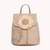 Woven Straw Women Shoulder Backpack Bag Female Holiday Schoolbag Handbags
