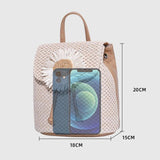 Woven Straw Women Shoulder Backpack Bag Female Holiday Schoolbag Handbags