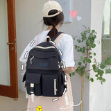 Nylon Waterproof Anti-theft School Backpack for Girls