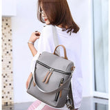 Waterproof Women Backpack Multi-function Lady Bagpacks Gray
