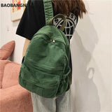 Canvas Backpack Women Vintage School Laptop Bagpack