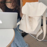 Unisex Canvas Backpack Street Rucksack Japanese Style Bag