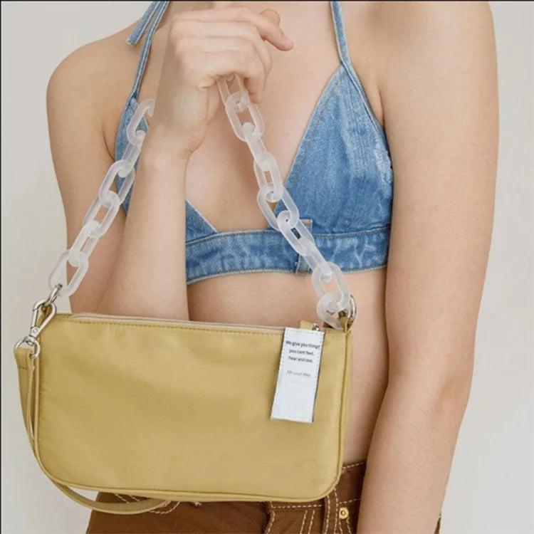 Nylon Women's Chain Crossbody Bag Flap Handbag