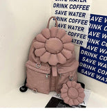 3D Flowers Women Backpack Durable Nylon School Bag Pretty Style Girls Backpack