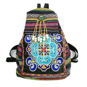 Tribal Vintage Hippie Colorful Travel Backpack Bag For Women
