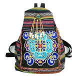 Tribal Vintage Hippie Colorful Travel Backpack Bag For Women