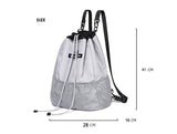 Waterproof Nylon Backpack Drawstring Bucket Bag for Women