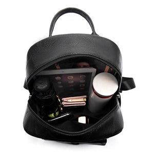 Women's Casual Leather Backpack for School Girls