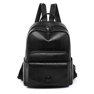 Women's Casual Leather Backpack for School Girls