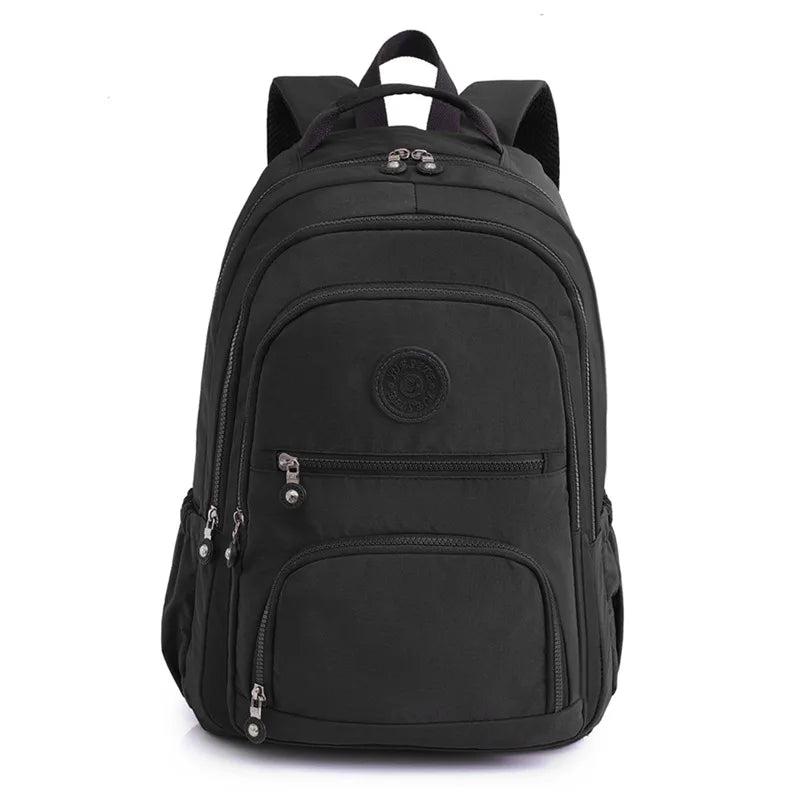 Waterproof Nylon Backpack for Women Travel Bag Large Capacity Rucksack