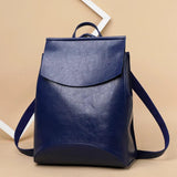 High Youth Leather Women Backpack for Teenage Girls