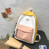 Ladies Contrast Preppy Style Backpack for Teenage Girl