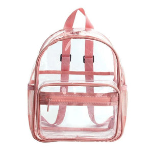 Clear PVC Backpack Transparent School Bags Men Women Shoulder Handbags Rucksack