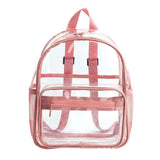 Clear PVC Backpack Transparent School Bags Men Women Shoulder Handbags Rucksack