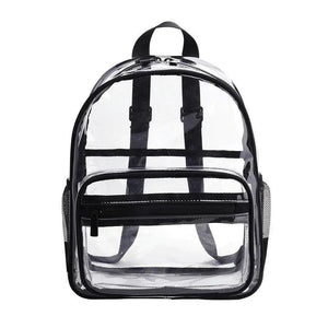 Clear PVC Backpack Transparent School Bags Men Women Shoulder Handbags Rucksack