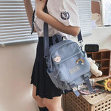 Small Women's Backpack Waterproof Nylon Japanese Casual Young G