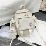 Women Nylon Backpack Convertible Daypack Small Shoulder Bag