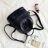 Soft Washed Leather Women Backpacks Small Backpacks for Teenage Girls Schoolbag