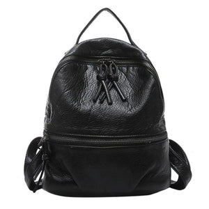 Soft Washed Leather Women Backpacks Small Backpacks for Teenage Girls Schoolbag