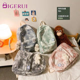 DIGERUI Harajuku Gradient Women's Backpack Large Capacity Student School Bag
