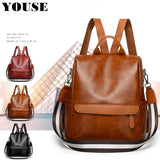Waterproof Leather Backpack for Women Girls